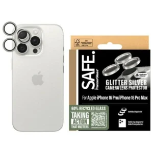 SAFE by PanzerGlass iPhone 16 Pro 6.3" / 16 Pro Max 6.9" Lens Protector silver/glitter silver SAFE95893eng
