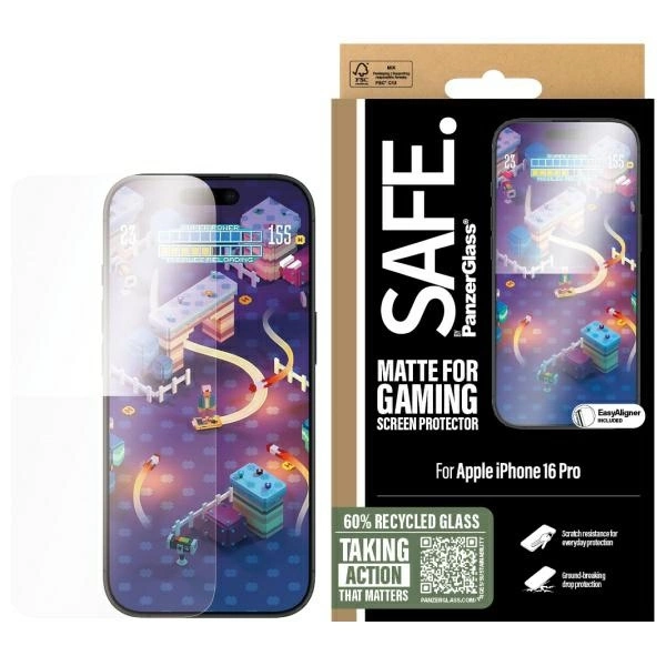 SAFE by PanzerGlass iPhone 16 Pro 6.3" Gaming Screen Protector Ultra-Wide Fit SAFE95887eng