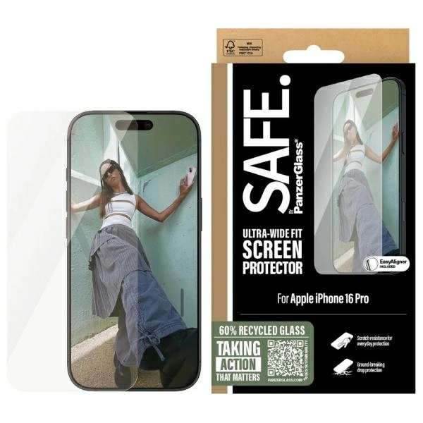 SAFE by PanzerGlass iPhone 16 Pro 6.3" Screen Protector Ultra-Wide Fit SAFE95876eng