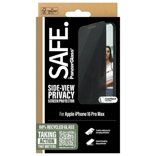 SAFE by PanzerGlass iPhone 16 Pro Max 6.9" Privacy Screen Protector Ultra-Wide Fit SAFEP95878eng