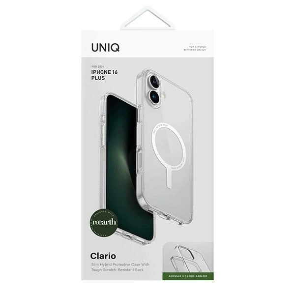 Uniq Clario iPhone 16 Plus 6.7" Magclick Charging case transparent/lucent cleareng