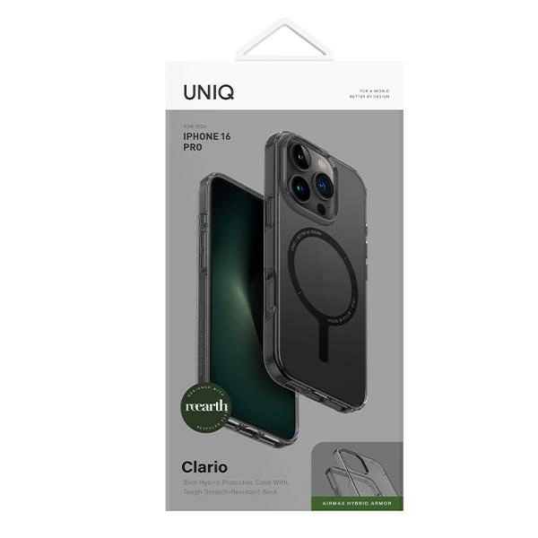 Uniq Clario case iPhone 16 Pro 6.3" Magclick Charging smoke/smokeeng