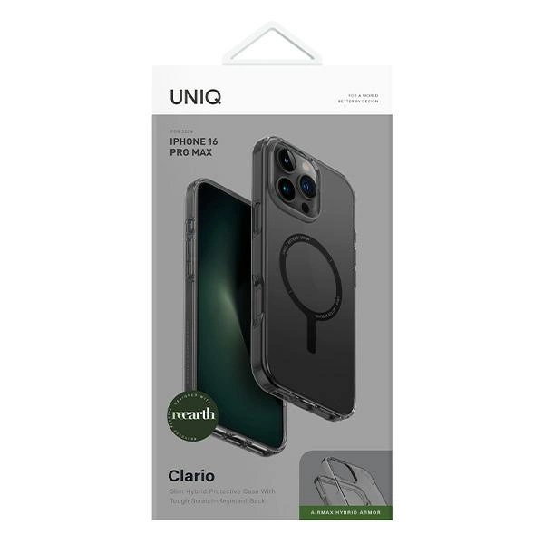 Uniq case Clario iPhone 16 Pro Max 6.9" Magclick Charging smokeeng