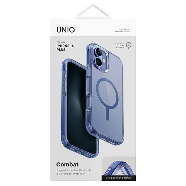 Uniq Combat iPhone 16 Plus 6.7" Magclick Charging case blue/pearl blueeng