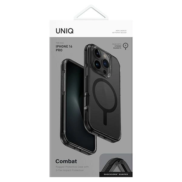 Uniq Combat iPhone 16 Pro 6.3" case Magclick Charging black/carbon blackeng