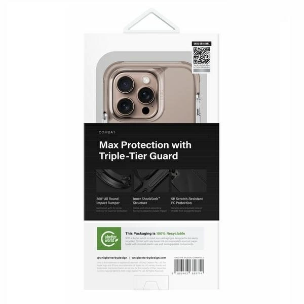 Uniq Combat iPhone 16 Pro 6.3" Magclick Charging case gold/taupe goldeng