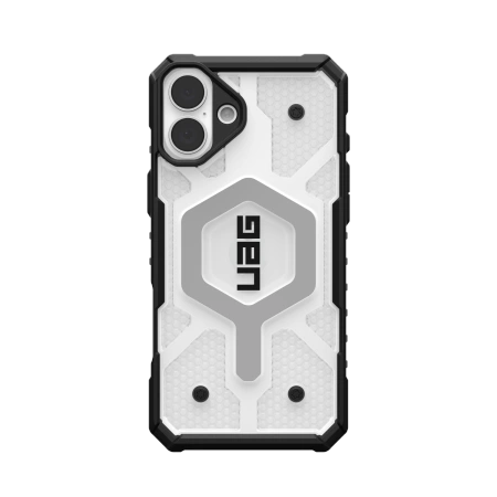 178130_1 UAG Pathfinder Clear Magsafe iPhone 16 Plus Case - Whiteeng