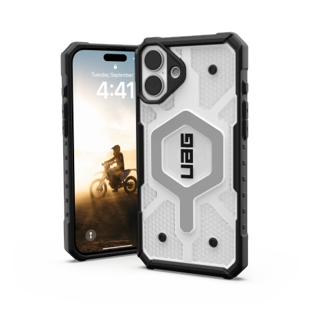 178130_3 UAG Pathfinder Clear Magsafe iPhone 16 Plus Case - Whiteeng