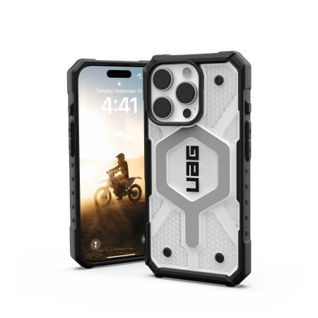 178131_3 UAG Pathfinder Clear Magsafe Case for iPhone 16 Pro - Whiteeng