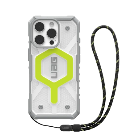 UAG Pathfinder Clear Magsafe Bundle Case with Lanyard for iPhone 16 Pro - Greeneng