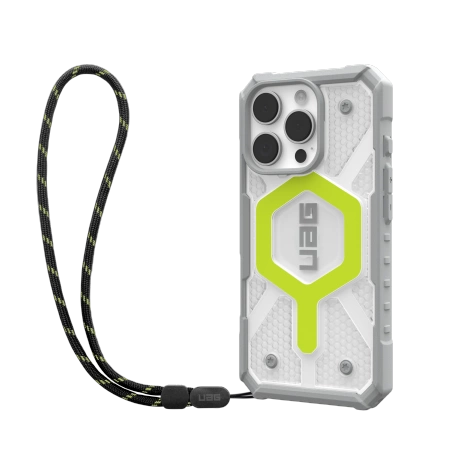UAG Pathfinder Clear Magsafe Bundle Case with Lanyard for iPhone 16 Pro - Greeneng