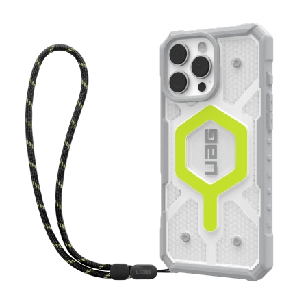 UAG Pathfinder Clear Magsafe Bundle Case with Lanyard for iPhone 16 Pro Max - Greeneng