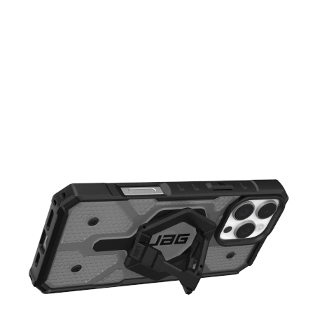 UAG Pathfinder Clear Magsafe Bundle Case with Magnetic Ring Stand for iPhone 16 Pro Max - Blackeng