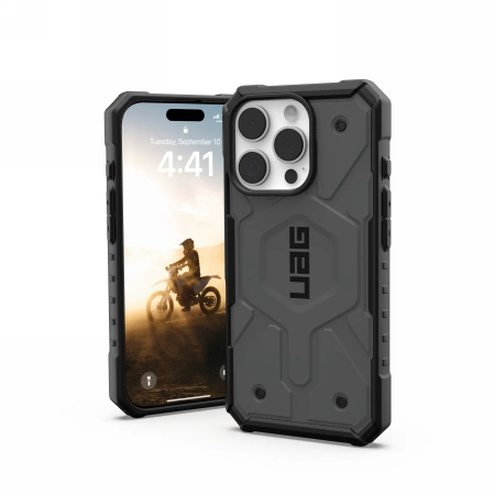 178142_3 UAG Pathfinder Magsafe case for iPhone 16 Pro - silvereng