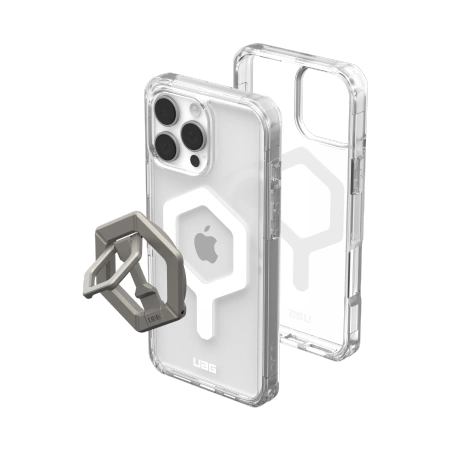 UAG Plyo Magsafe Case with Magnetic Ring Stand for iPhone 16 Pro Max - Titaniumeng