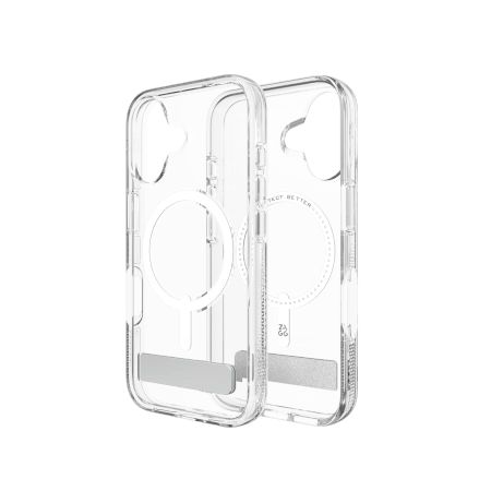 ZAGG Crystal Palace Snap Kickstand MagSafe Case for iPhone 16 - Cleareng