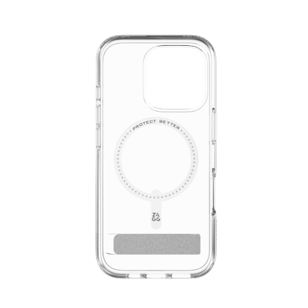 ZAGG Crystal Palace Snap Kickstand MagSafe Case with Stand for iPhone 16 Pro - Cleareng