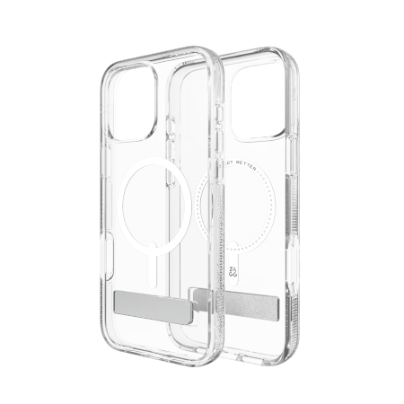 178189_3 ZAGG Crystal Palace Snap Kickstand MagSafe Case with Stand for iPhone 16 Pro Max - Cleareng
