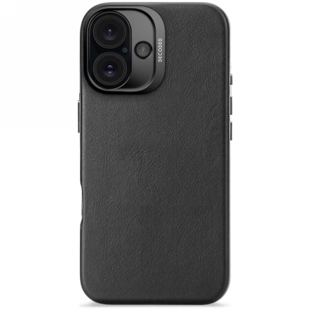 Decoded Leather Backcover with MagSafe for iPhone 16 - blackeng