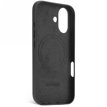 Decoded Leather Backcover with MagSafe for iPhone 16 - blackeng