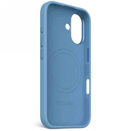Decoded AntiMicrobial Silicone Backcover with MagSafe for iPhone 16 - Blueeng
