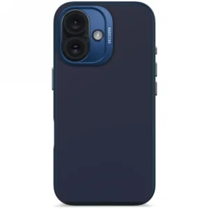Decoded AntiMicrobial Silicone Backcover Case with MagSafe for iPhone 16 - Navy Blueeng