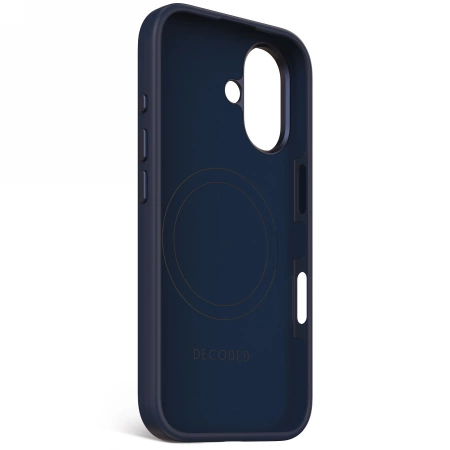178201_3 Decoded AntiMicrobial Silicone Backcover Case with MagSafe for iPhone 16 - Navy Blueeng