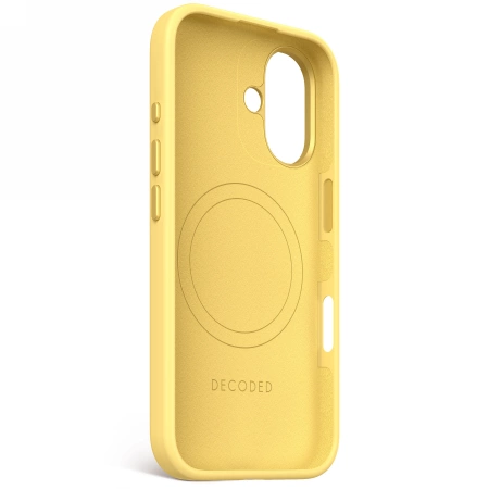 Decoded AntiMicrobial Silicone Backcover with MagSafe for iPhone 16 - Yelloweng