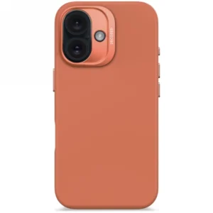 Decoded AntiMicrobial Silicone Backcover with MagSafe for iPhone 16 - Orangeeng