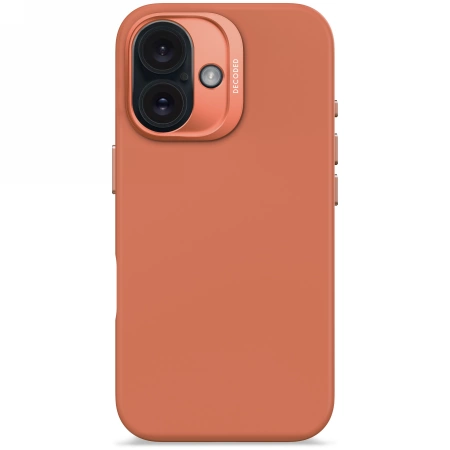 Decoded AntiMicrobial Silicone Backcover with MagSafe for iPhone 16 - Orangeeng