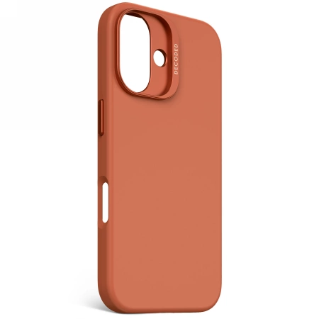 Decoded AntiMicrobial Silicone Backcover with MagSafe for iPhone 16 - Orangeeng