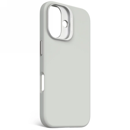 178205_2 Decoded AntiMicrobial Silicone Backcover with MagSafe for iPhone 16 - Grayeng