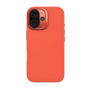 Decoded AntiMicrobial Silicone Stacks Backcover with MagSafe for iPhone 16 - Orangeeng