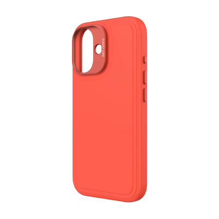 Decoded AntiMicrobial Silicone Stacks Backcover with MagSafe for iPhone 16 - Orangeeng
