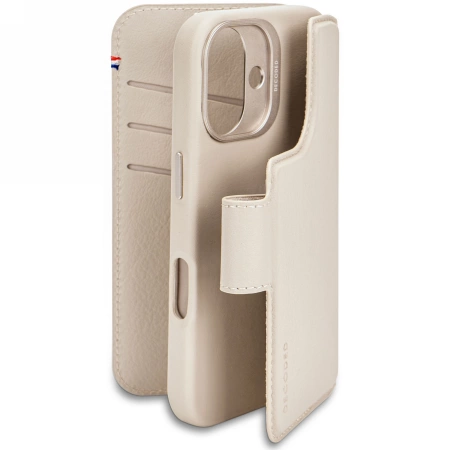 Decoded Leather Detachable Wallet MagSafe Case with Wallet for iPhone 16 - Pinkeng