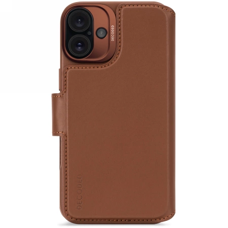 Decoded Leather Detachable Wallet MagSafe Case with Wallet for iPhone 16 - Browneng