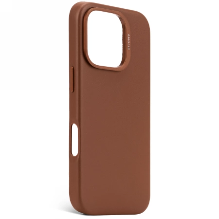 Decoded Leather Backcover case with MagSafe for iPhone 16 Pro - browneng