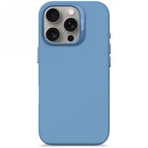 Decoded AntiMicrobial Silicone Backcover with MagSafe for iPhone 16 Pro - Blueeng