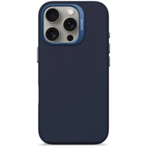 Decoded AntiMicrobial Silicone Backcover Case with MagSafe for iPhone 16 Pro - Navy Blueeng