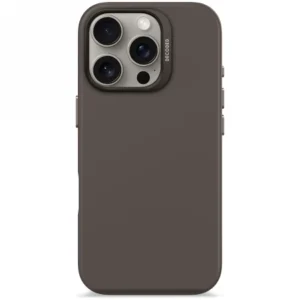 Decoded AntiMicrobial Silicone Backcover with MagSafe for iPhone 16 Pro - Dark Browneng