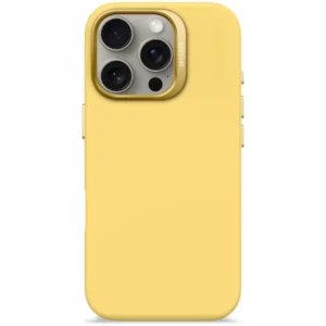 Decoded AntiMicrobial Silicone Backcover with MagSafe for iPhone 16 Pro - Yelloweng