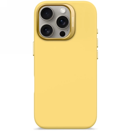 Decoded AntiMicrobial Silicone Backcover with MagSafe for iPhone 16 Pro - Yelloweng