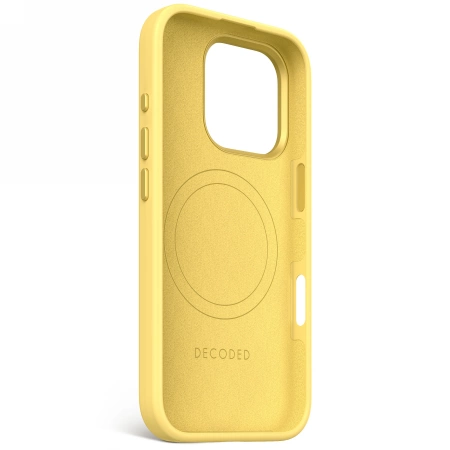 Decoded AntiMicrobial Silicone Backcover with MagSafe for iPhone 16 Pro - Yelloweng