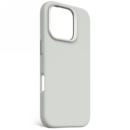 Decoded AntiMicrobial Silicone Backcover with MagSafe for iPhone 16 Pro - Grayeng