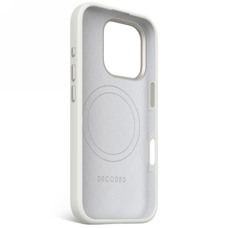 Decoded AntiMicrobial Silicone Backcover with MagSafe for iPhone 16 Pro - Grayeng