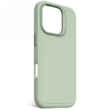 Decoded AntiMicrobial Silicone Stacks Backcover Case with MagSafe for iPhone 16 Pro - Greeneng
