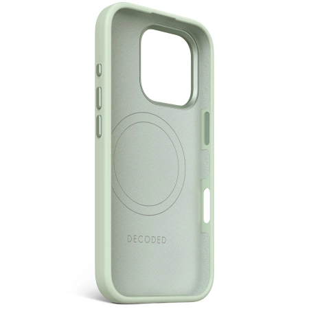 Decoded AntiMicrobial Silicone Stacks Backcover Case with MagSafe for iPhone 16 Pro - Greeneng