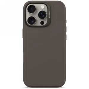 Decoded AntiMicrobial Silicone Stacks Backcover with MagSafe for iPhone 16 Pro - Dark Browneng