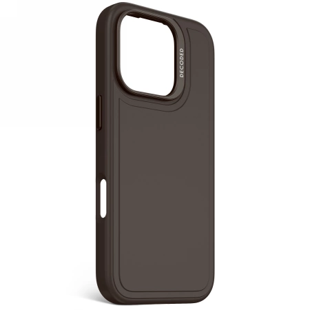 178228_2 Decoded AntiMicrobial Silicone Stacks Backcover with MagSafe for iPhone 16 Pro - Dark Browneng