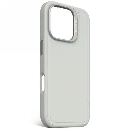 Decoded AntiMicrobial Silicone Stacks Backcover with MagSafe for iPhone 16 Pro - Grayeng